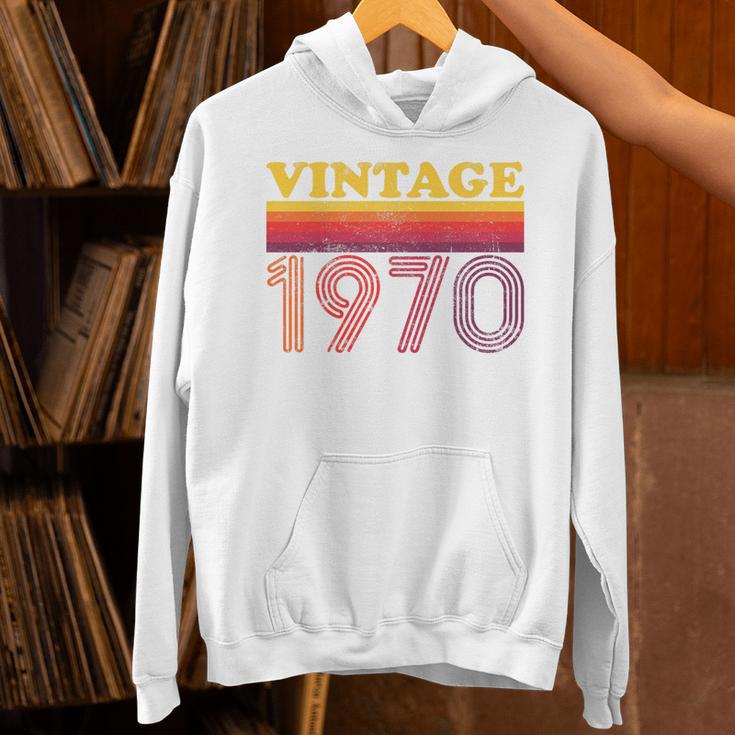 Vintage 1970 Retro Style 70's Born Nostalgia Vibes Birthday Premium Tri-Blend Unisex Hoodie