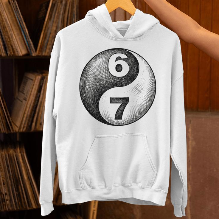Vintage 6 7 Sketch Yin Yang Namaste Six Seven Nostalgia Unisex Hoodie