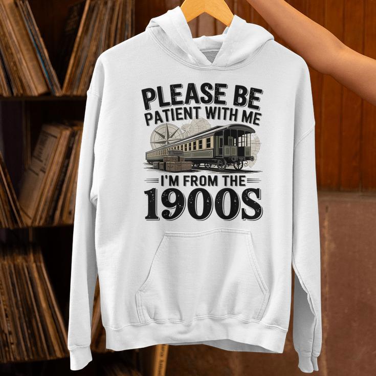 Vintage Be Patient With Me I'm From The 1900s Steam Train Unisex Hoodie Vintage Be Patient With Me I'm From The 1900s Steam Train Unisex Hoodie