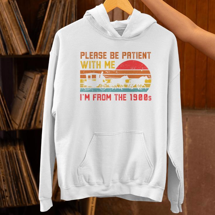 Vintage Retro Please Be Patient With Me I'm From The 1900s Premium Unisex Hoodie