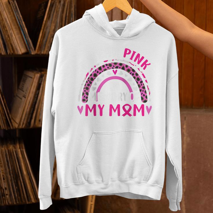 I Wear Pink In Memory Of My Mom Breast Cancer Awareness Raglan Baseball Tee Unisex Hoodie