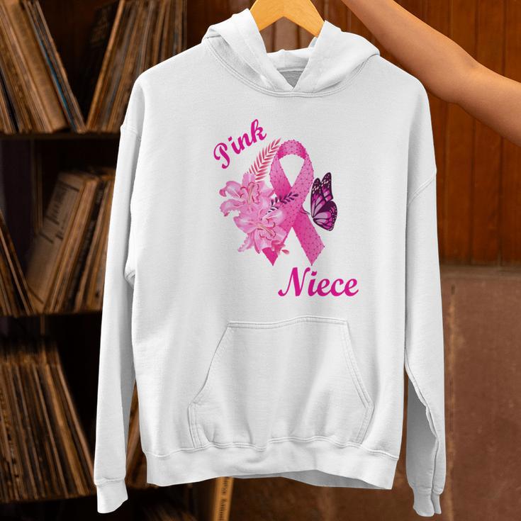 I Wear Pink In Memory Of My Niece Breast Cancer Awareness Unisex Hoodie