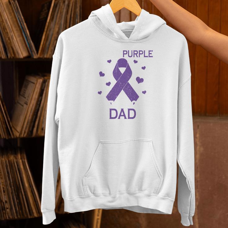 I Wear Purple In Memory Of Dad Pancreatic Cancer Awareness Unisex Hoodie I Wear Purple In Memory Of Dad Pancreatic Cancer Awareness Unisex Hoodie