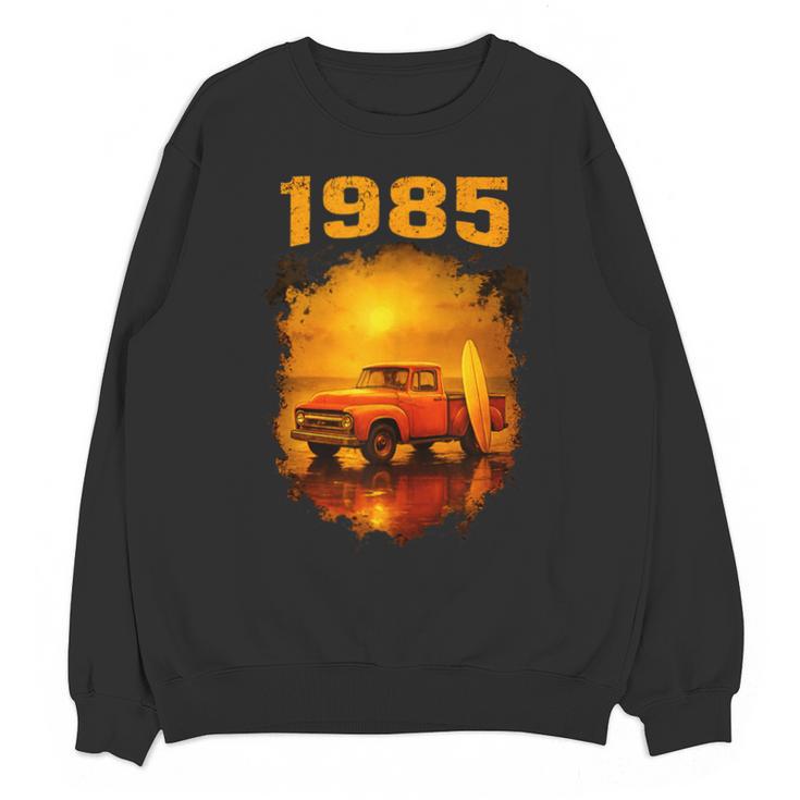 1985 Vintage Sunset Surf Truck Retro Beach Nostalgia Unisex Sweatshirt