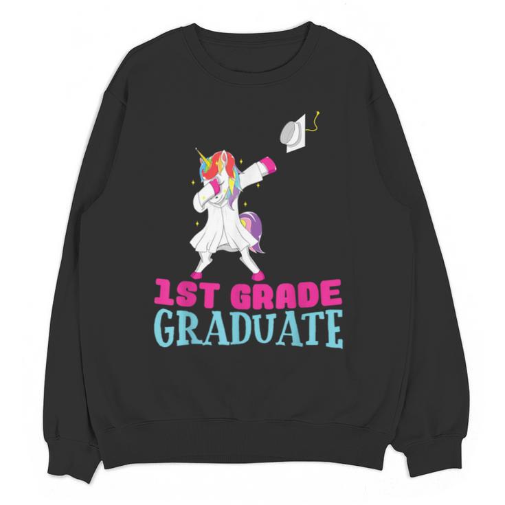 1st Grade Graduation Dabbing Unicorn Lover T-Shirt Kids Unisex Sweatshirt
