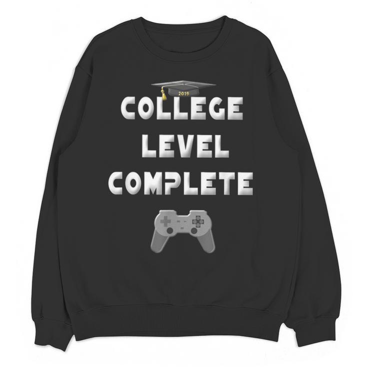 2019 College Level Complete Gamer Graduation Shirts Unisex Sweatshirt