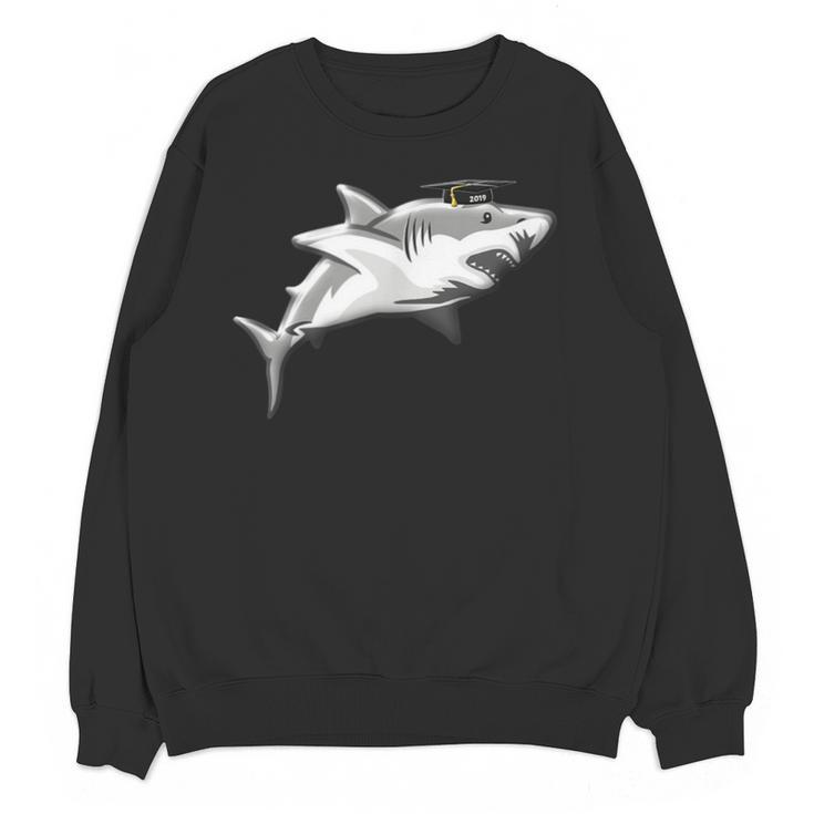 2019 Graduation Shark T Shirt High School College Grad Unisex Sweatshirt
