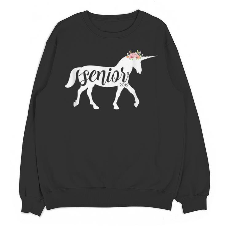 2019 Senior Unicorn Shirt Graduation High School College Unisex Sweatshirt