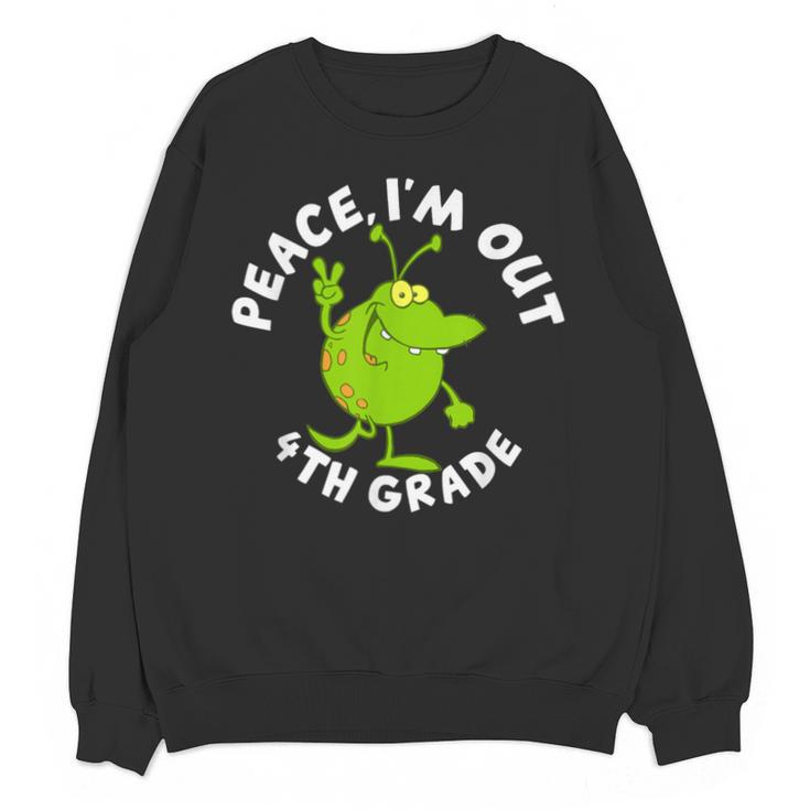 4th Grade Graduation Promotion Peace I'm Out Last Day Unisex Sweatshirt