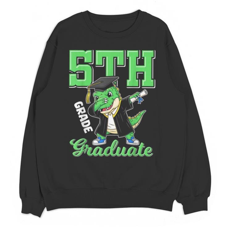 5th Grade Graduate Dinosaur Dab Graduation School Unisex Sweatshirt