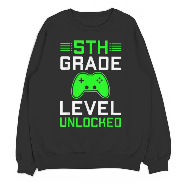 5th Grade Level Unlocked Back To School Gamer Graduation Unisex Sweatshirt