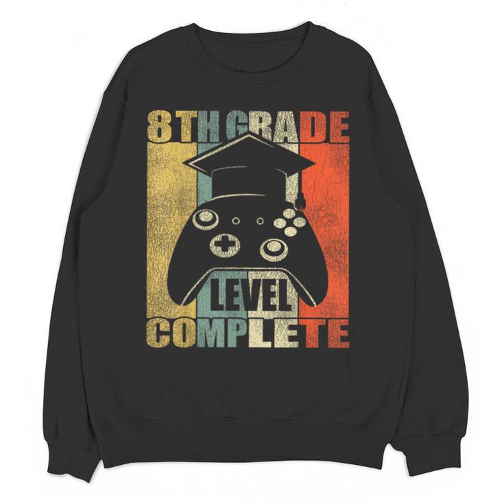 8th Grade Level Complete Gamer Class Of 2024 Graduation Unisex Sweatshirt