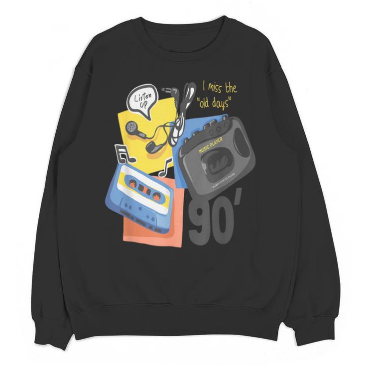 90s Retro Cassette And Walkman Nostalgia Graphic Tee Unisex Sweatshirt 90s Retro Cassette And Walkman Nostalgia Graphic Tee Unisex Sweatshirt