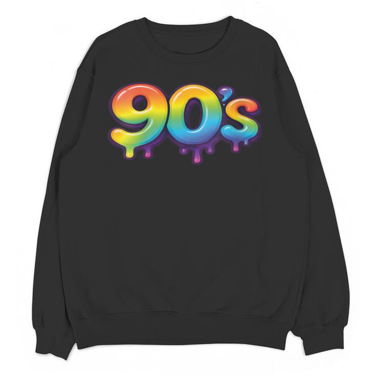 90s Retro Pop Art Rainbow Lips Nostalgia Costume 90s Unisex Sweatshirt