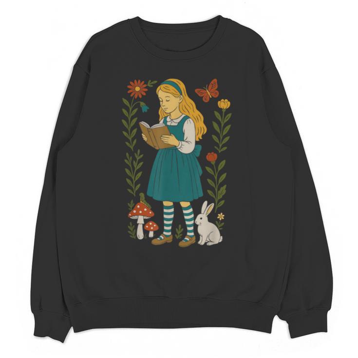 Alice In Wonderland Book Lover Lewis Carroll Rabbit Unisex Sweatshirt