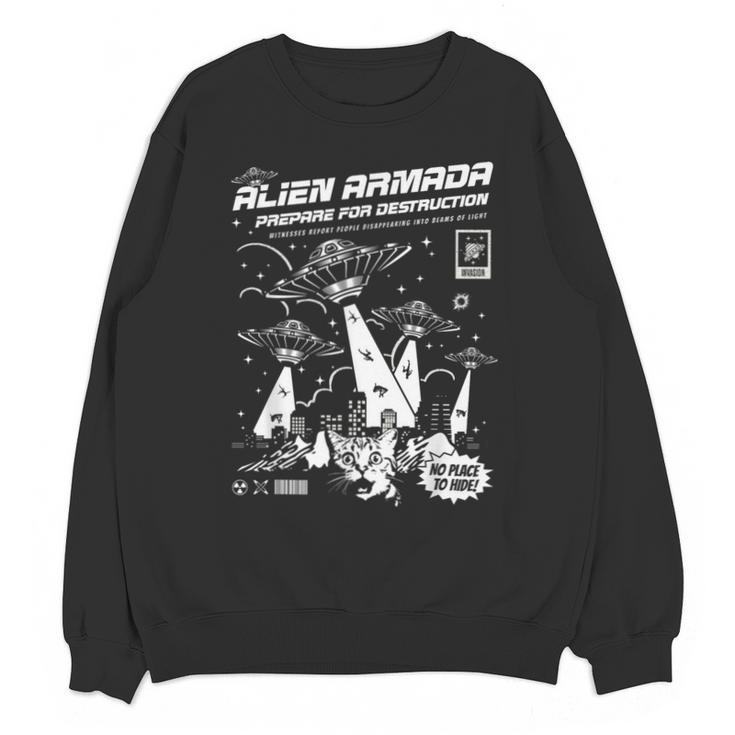 Alien Abduction UFO Lovers Comic Book Style Shirt Unisex Sweatshirt