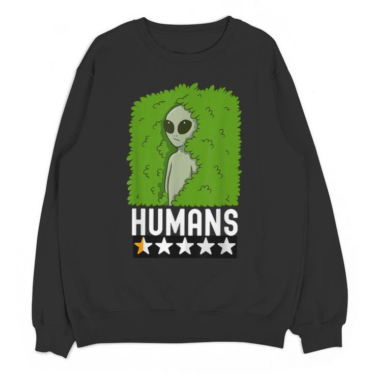 Alien Avoids Humans Sarcastic Introvert Humor Unisex Sweatshirt