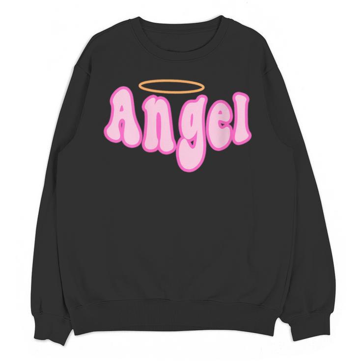 Angel Y2k Aesthetic 2000s Millennial Nostalgia Retro Pink Unisex Sweatshirt