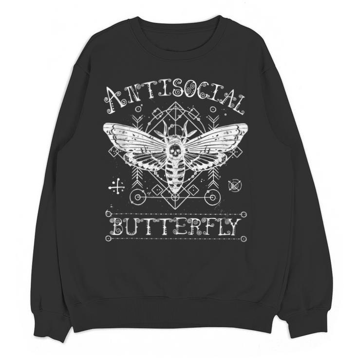 Antisocial Butterfly Introvert Death Head Moth Unisex Sweatshirt