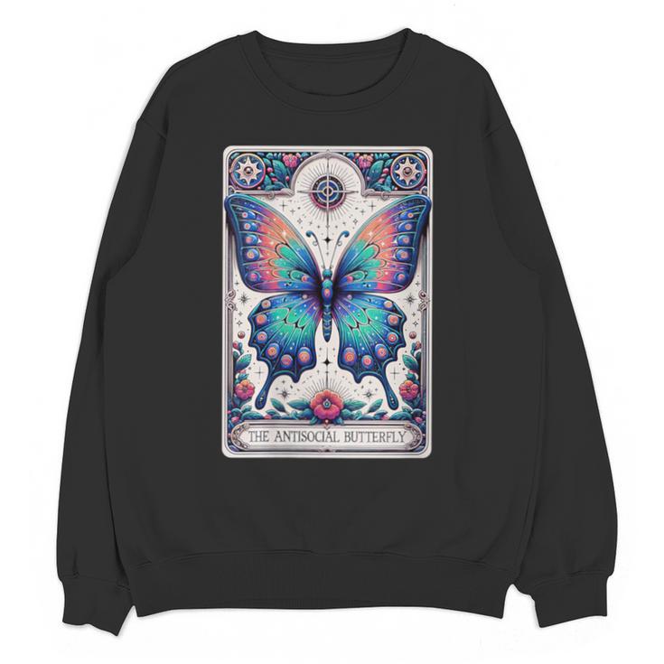 Antisocial Butterfly Introvert Distressed Unisex Sweatshirt