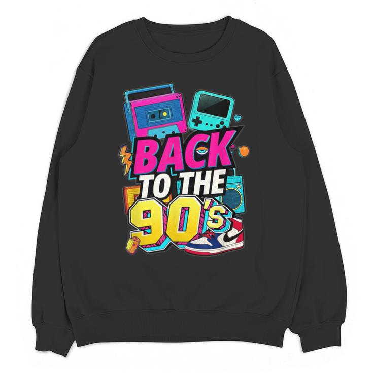 Back To The 90s Nostalgia Cassette Game Console Boombox Unisex Sweatshirt