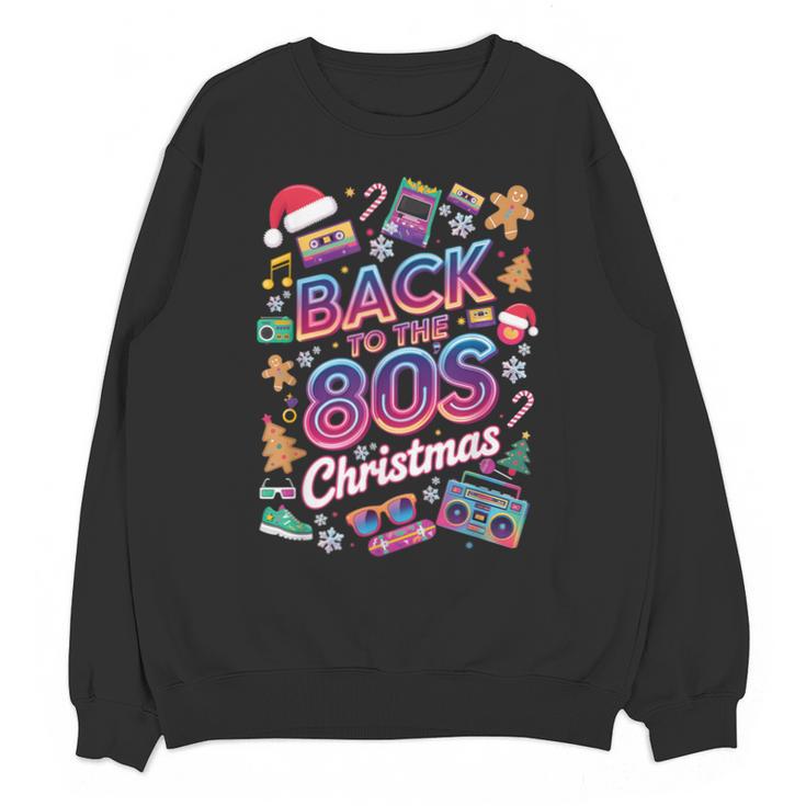 Back To-The 80 s Christmas Retro Cassette Boombox Nostalgia Unisex Sweatshirt