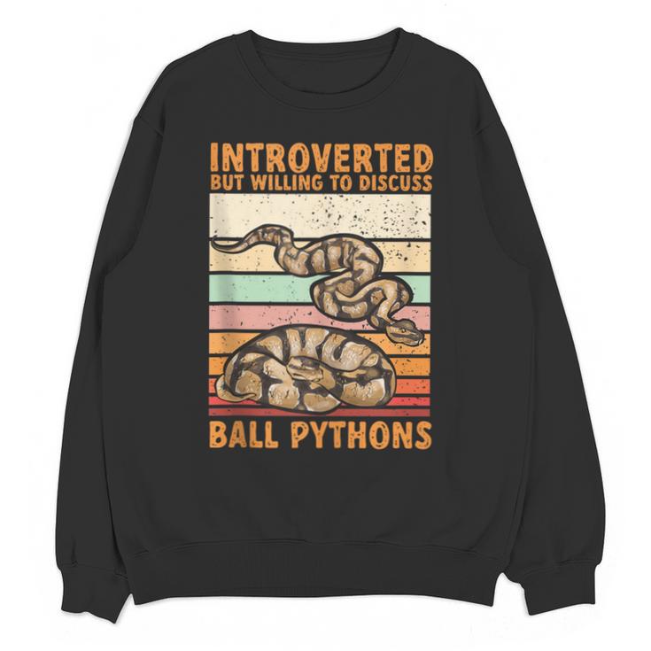 Ball Python Snake Introvert Ball Python Unisex Sweatshirt
