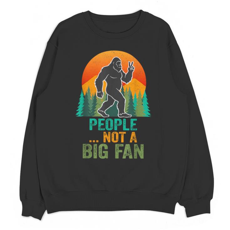 Bigfoot Introvert People Not A Big Fan Retro Sasquatch Unisex Sweatshirt