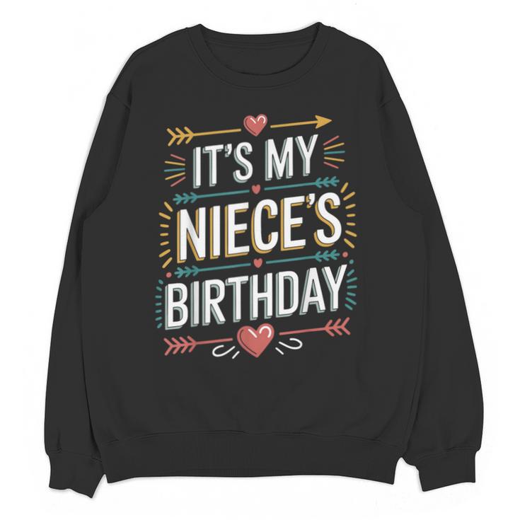 Boho Nostalgia It's My Niece's Birthday Women Kids Unisex Sweatshirt