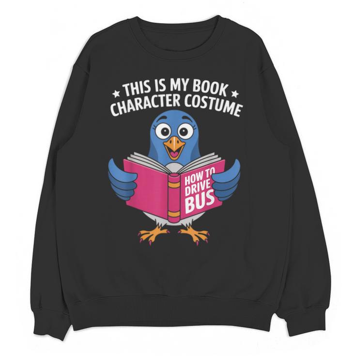 This Is My Book Character Costume Cute Pigeon Kids Reading Unisex Sweatshirt