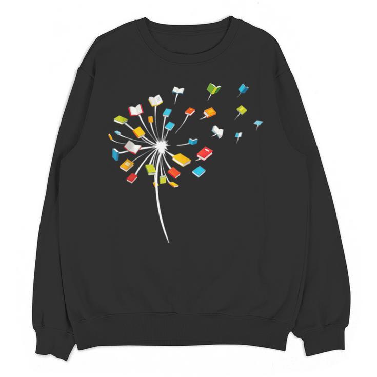 Book Dandelion Reading Lover Bookworm Bookish Librarian Read Unisex Sweatshirt