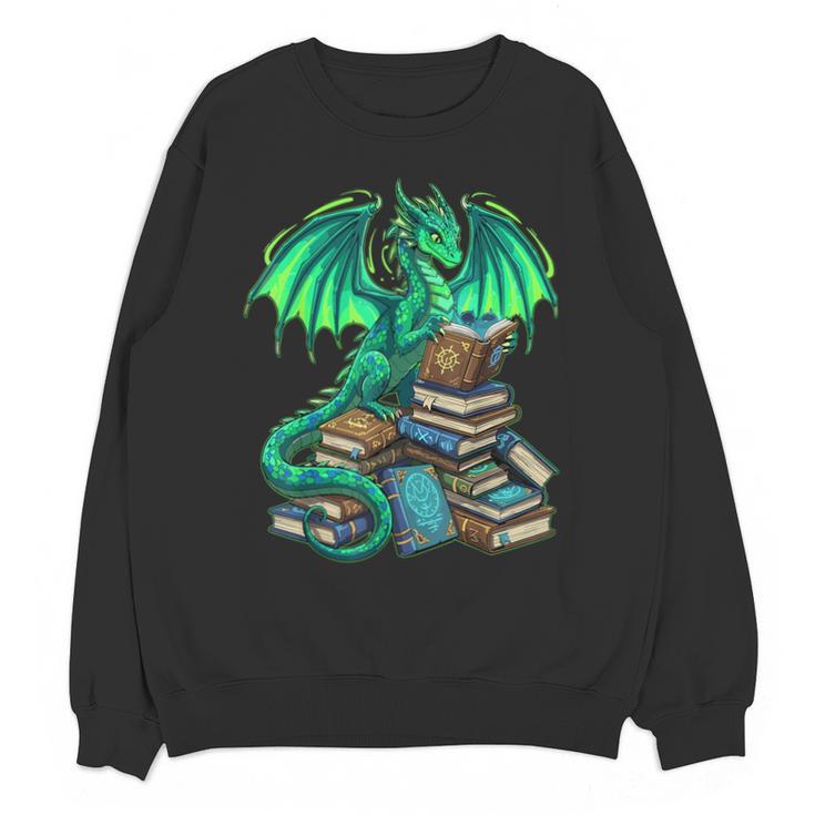 Book Dragon Reading Fantasy Unisex Sweatshirt