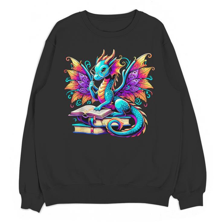 Book Dragon Reading Unisex Sweatshirt