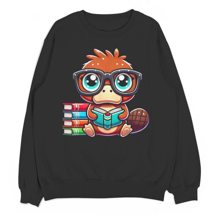 Book Lover Reading Platypus Unisex Sweatshirt