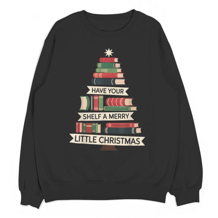 Book Merry Little Christmas Tree Holiday Unisex Sweatshirt