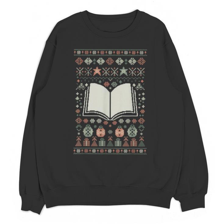 Book Reading Ugly Christmas Unisex Sweatshirt