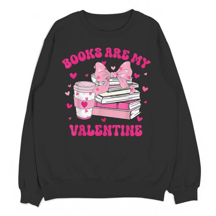 All Booked For Valentines Book Reading Coquette Bow Unisex Sweatshirt