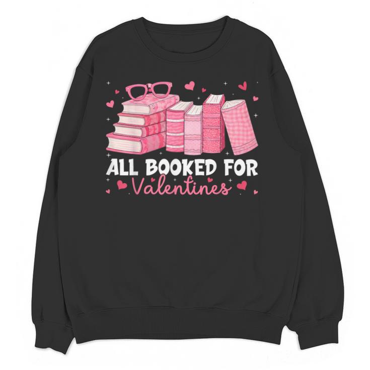 All Booked For Valentines Couple Bookworms Valentine’s Day Unisex Sweatshirt