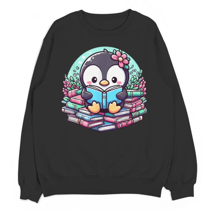 Bookish Penguin Heart A Readers Love Penguins Unisex Sweatshirt