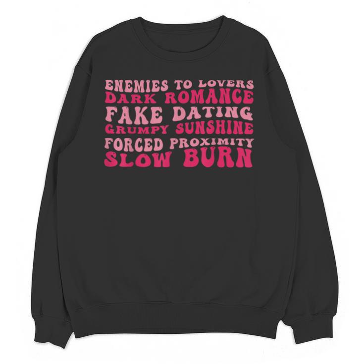 Bookish Romance Tropes Book Club Reader Spicy Book Lover Unisex Sweatshirt