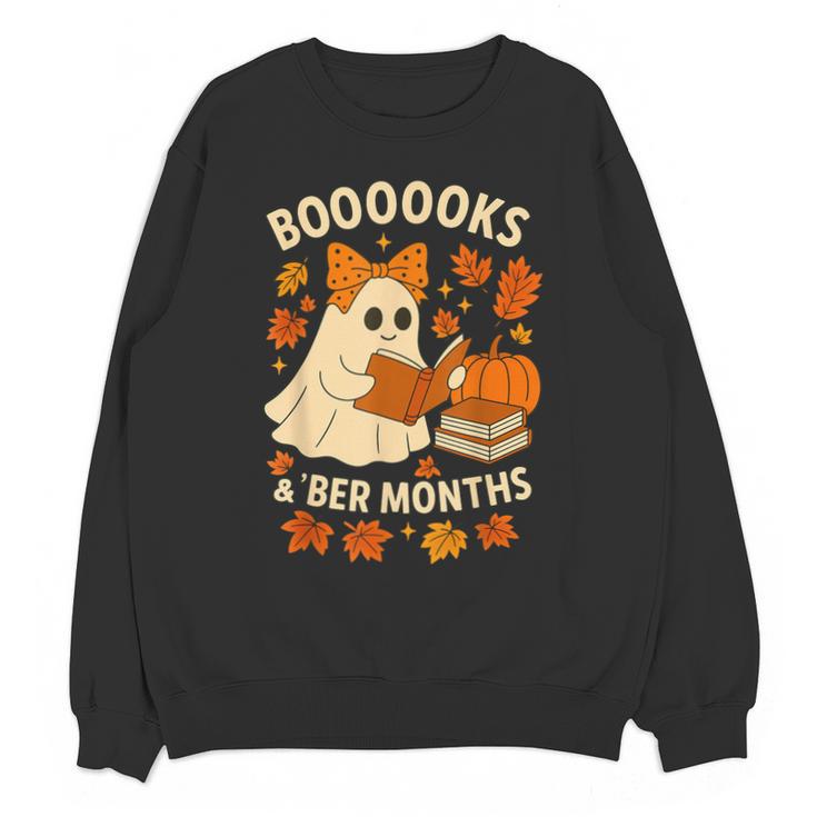 Books And BER Months Fall Librarian Reading Halloween Unisex Sweatshirt