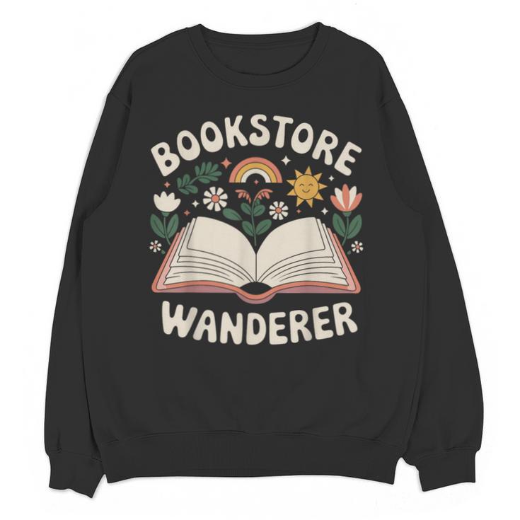 Bookstore Wanderers Retro Women Book Lovers Unisex Sweatshirt