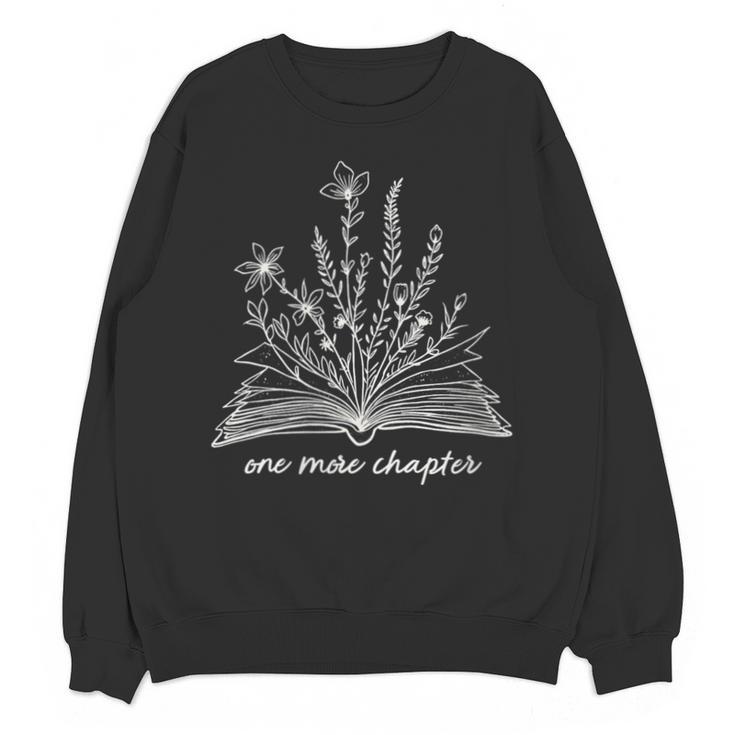 Bookworm One More Chapter Cozy Reader Minimalist Book Lover Unisex Sweatshirt