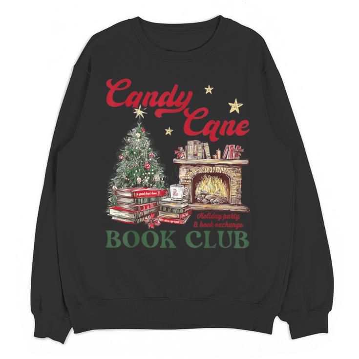 Candy Cane Book Club Holiday Party & Book Exchange Unisex Sweatshirt