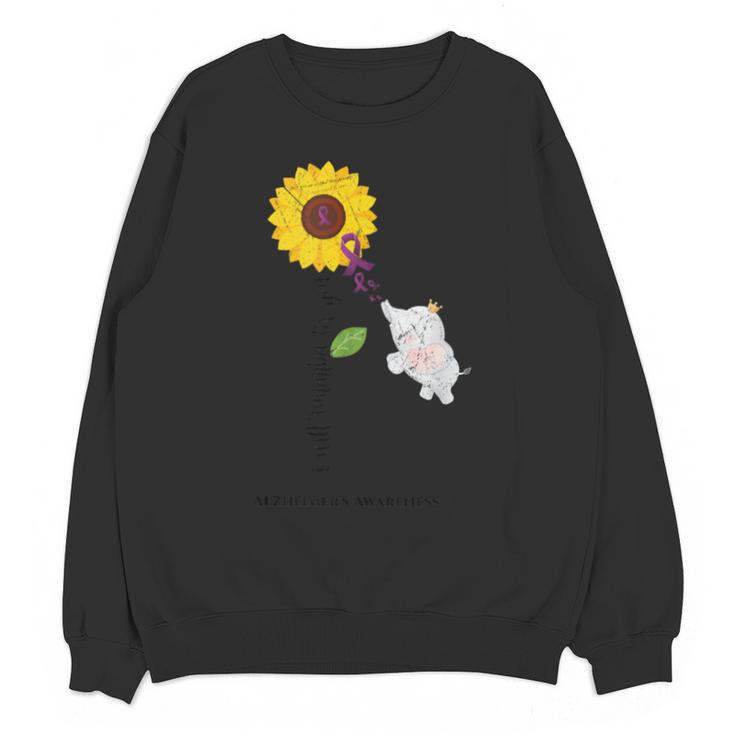 Caring Memory Elephant Sunflower Alzheimer Unisex Sweatshirt