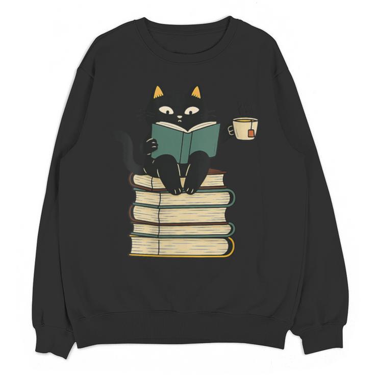 Cat Reading Book Unisex Sweatshirt