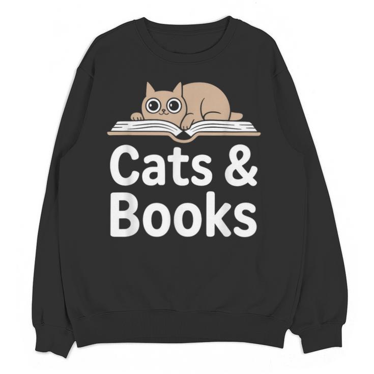 Cats And Books Unisex Sweatshirt