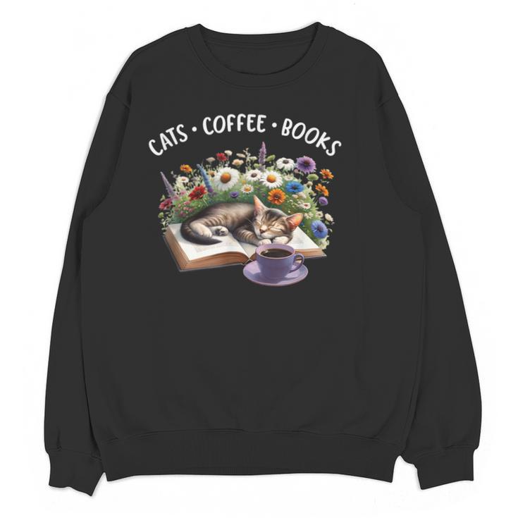 Cats Coffee Books Unisex Sweatshirt