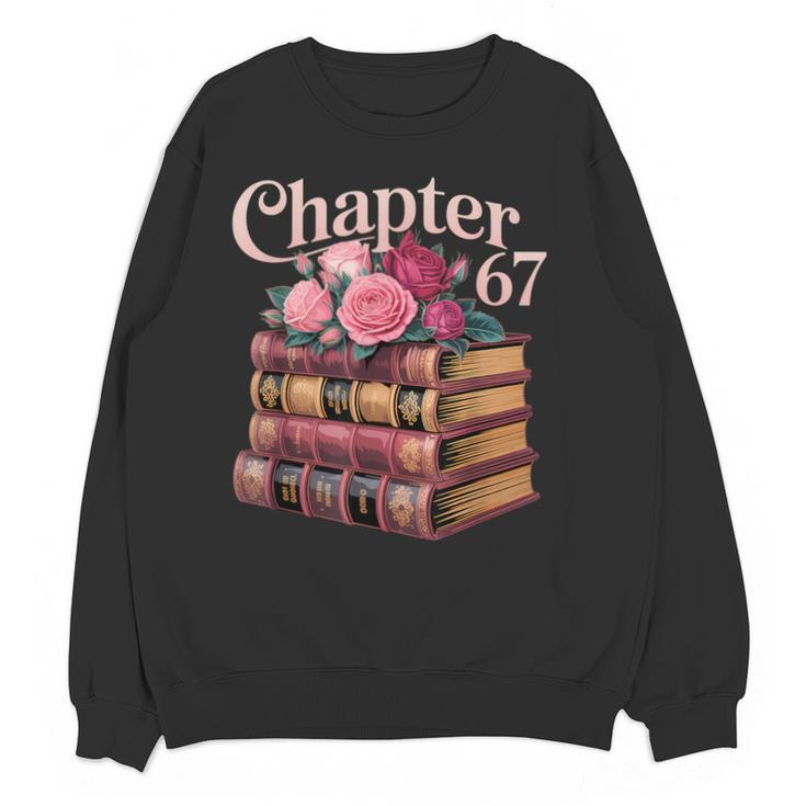 Chapter 67 Floral Book Stack Unisex Sweatshirt