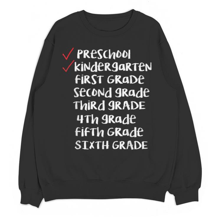 Checklist Kindergarten Class Of 2030 Shirt Graduation Unisex Sweatshirt